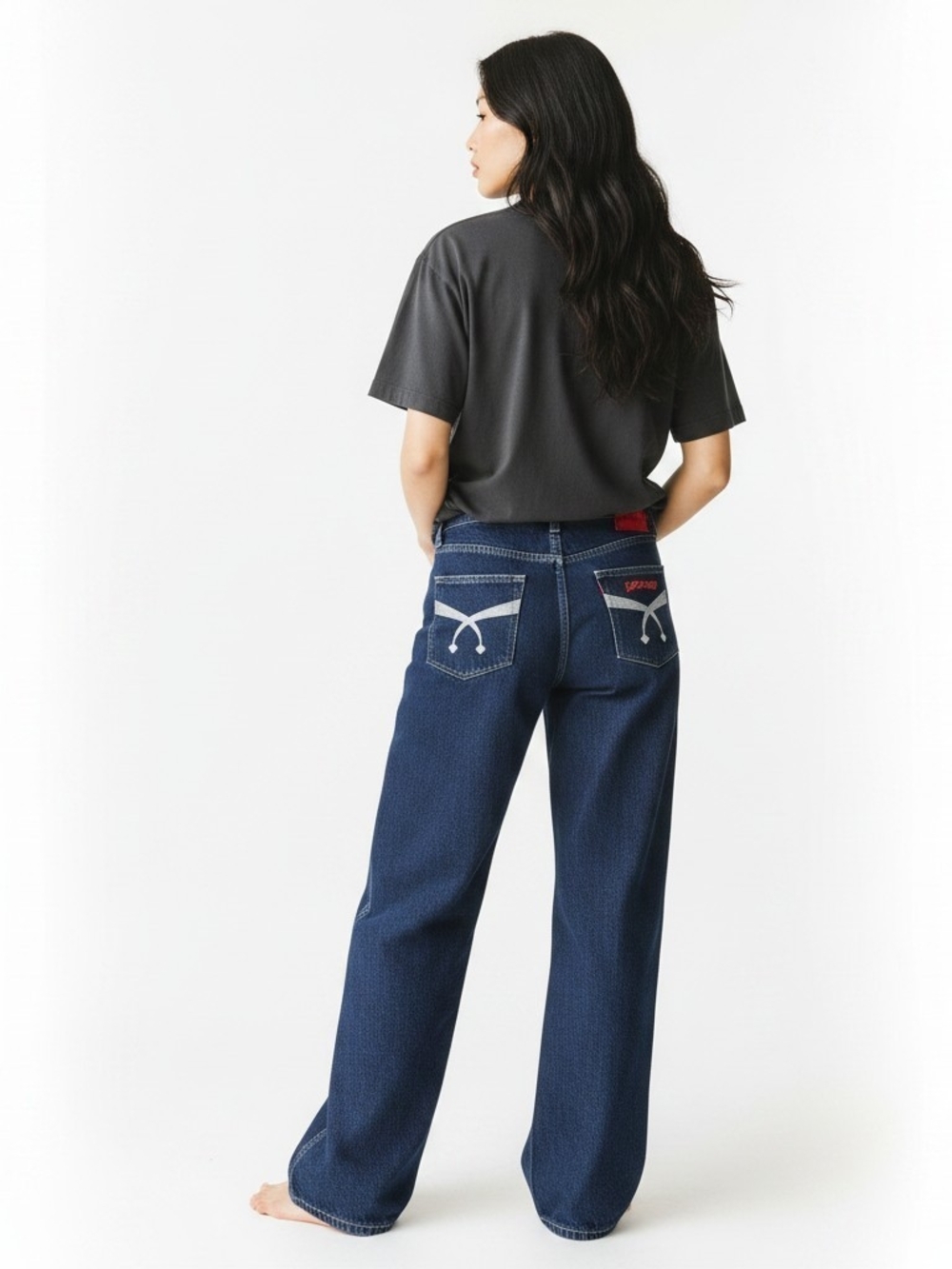 VTG 80s Shades Jeans 11 (Fits 26x30) Blue High Waist Boho Hippie Made In USA